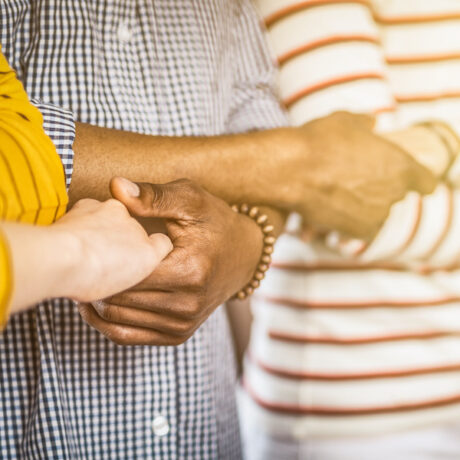 hands together in line