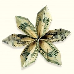 USD in the shape of a flower
