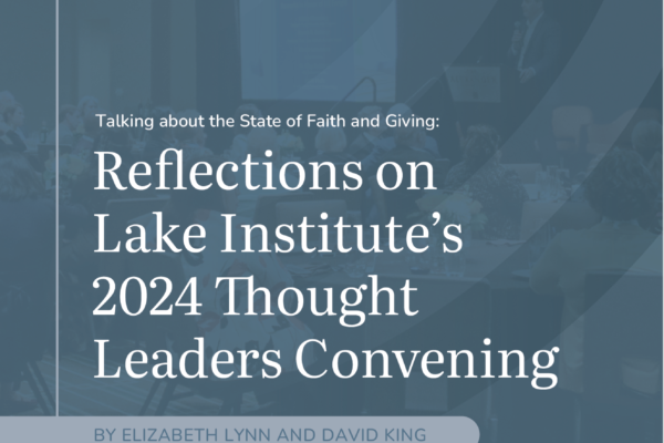 Talking about the State of Faith and Giving