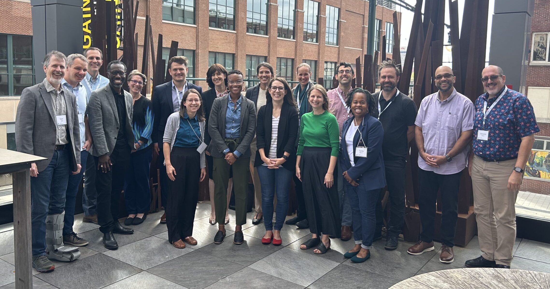 Image of LINES emerging and senior scholars and Lake Institute staff at the conclusion of the two-day gathering in Indianapolis.
