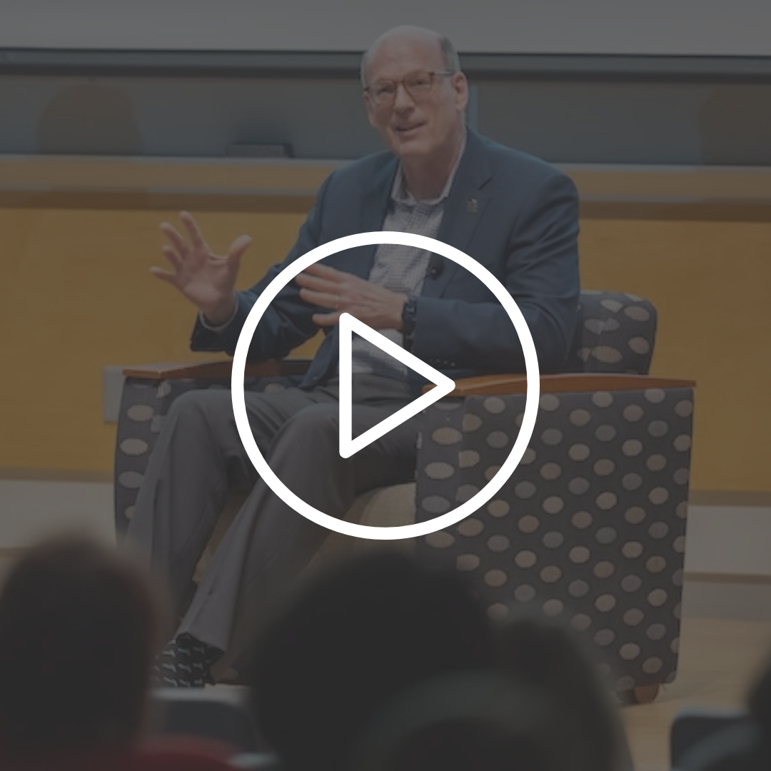 Jonathan Reckford on stage at the 2026 Distinguished Visitor event.