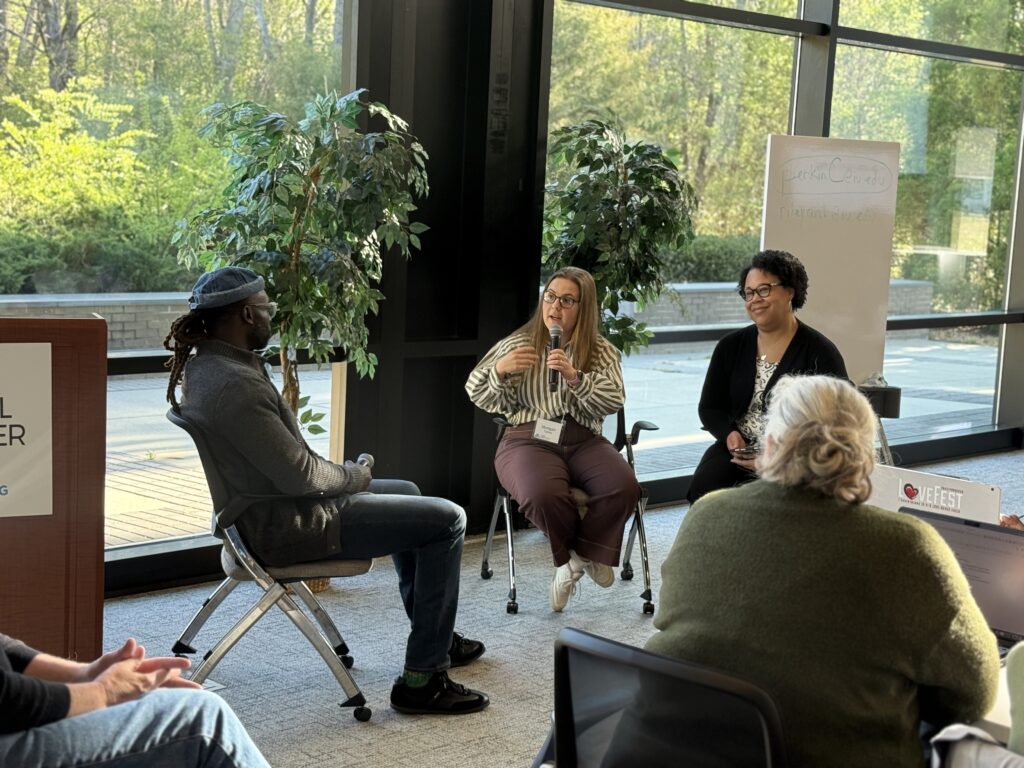 ECRF participants sitting together talking