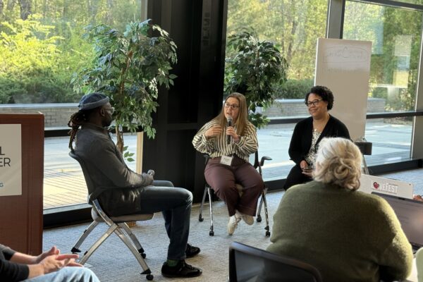 ECRF participants sitting together talking