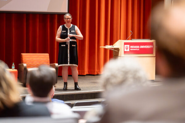 Meghan Sullivan on stage during the 2026 Lake Lecture
